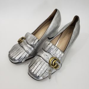 Gucci Marmot Fringe Suede Loafers